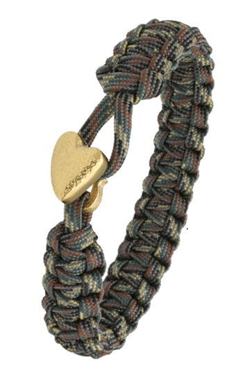 Camouflage From Soldier to Soldier Bracelet with Soldier Gold-Plated Steel Clasp – Aagaard