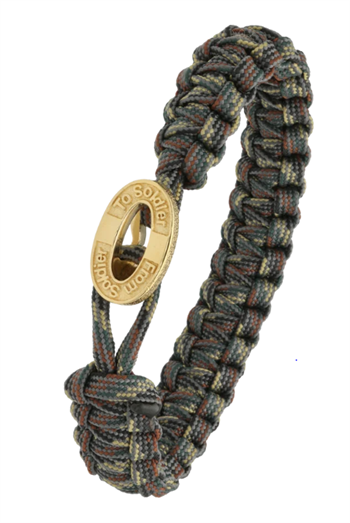 Camouflage From Soldier to Soldier Bracelet with Soldier Gold-Plated Steel Clasp – Aagaard