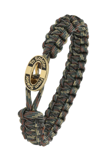 Camouflage From Soldier to Soldier Bracelet with Soldier Gold-Plated Steel Clasp – Aagaard