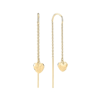 Lund Copenhagen Heart earrings gold-plated silver