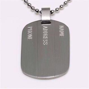 Dogtags steel necklace rustic, model GSD-3757