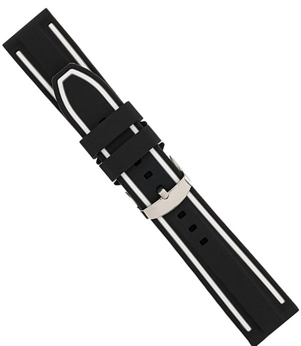 Black Rubber watchstrap