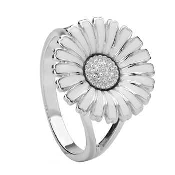 Aagaard Sterling silver finger ring, Marguerite with shiny surface, size 54