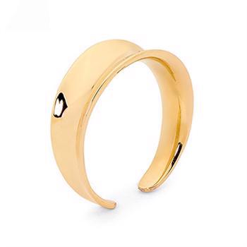 Concav tear ring in 9 ct gold