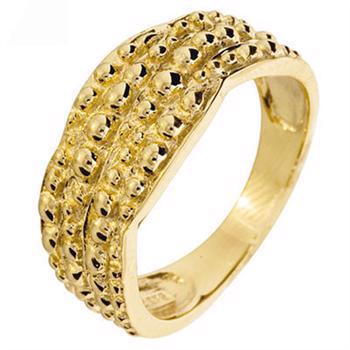 Gold ring with unpolished fantasy surface
