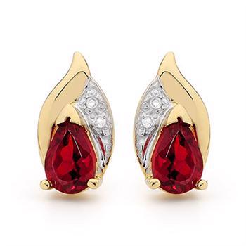 Beautiful ruby and diamond earrings