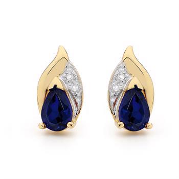 9 ct sapphire and diamond earrings