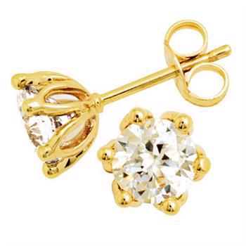 9 carat stud earrings with 1 carat size zirconia