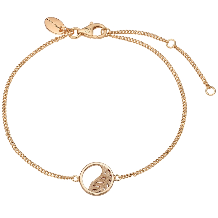 601-G22, Jewelry Sterling silver Christina bracelet & anklet, Leaf / with gold plated surface, model 601-G22