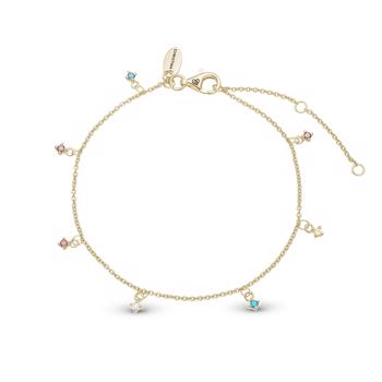 Christina Jewelry Rainbow Bracelet and ankel chain, model 601-G40