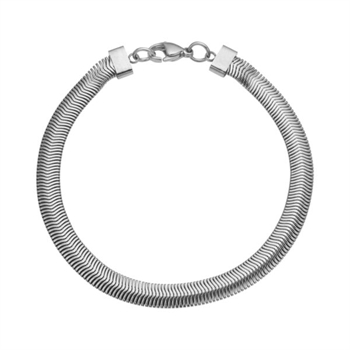 Bredt herrearmbånd i stål - 20 cm langt from Blicher Fuglsang