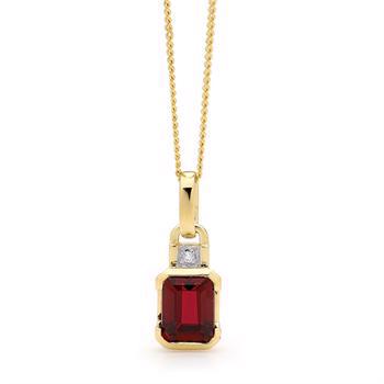 Bee Jewelry Ruby and Diamond 9 ct gold necklace blank, model 64659-CR