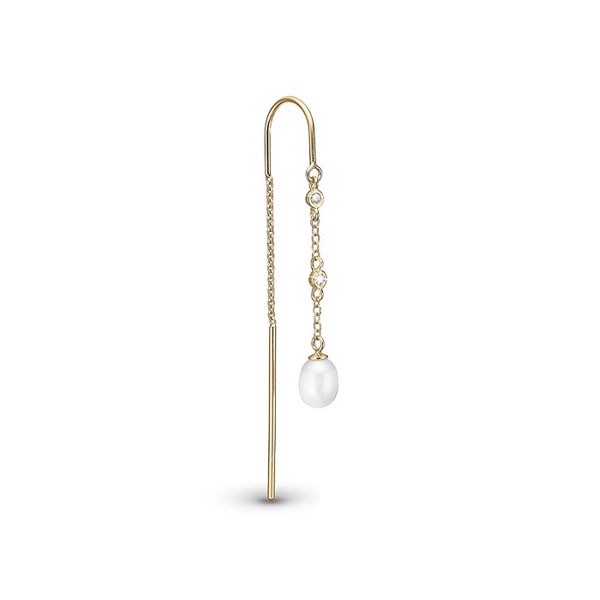 Pearl drops forgyldt sølv Øreringe fra Christina Jewelry
