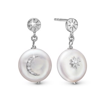 Christina Jewelry Sun & Moon Earrings, model 670-S66