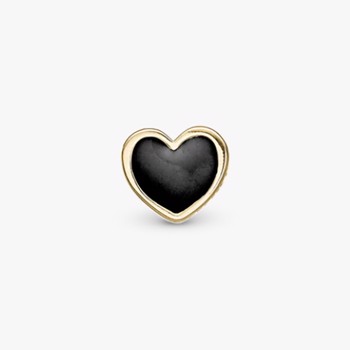 Christina Jewelry Black Heart Earrings, model 671-G114BHeart