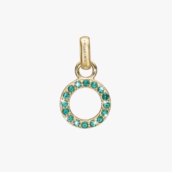 Christina Jewelry Green CZ Circle Pendant, model 680-G118green