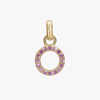 Christina Jewelry Pink CZ Circle Pendant, model 680-G118pink
