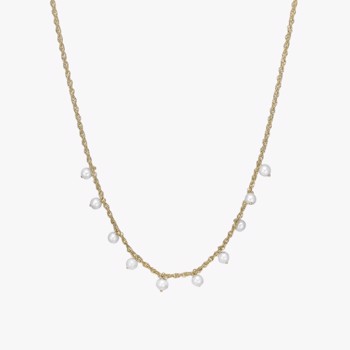 Christina Jewelry Dangling Pearls Necklace, model 680-G126