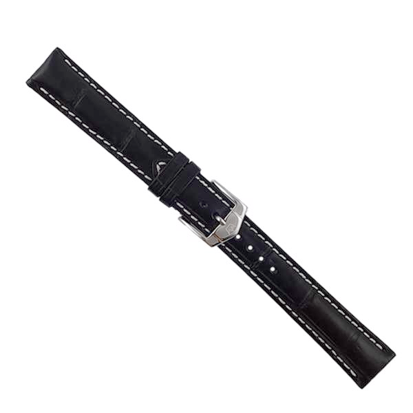 Black Alligator watchstrap - 18-20 mm