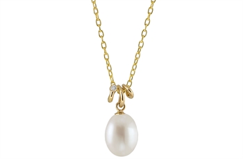 Gold necklace, pearl - Carmine