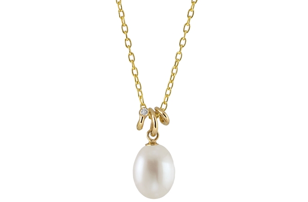 Gold necklace, pearl - Carmine