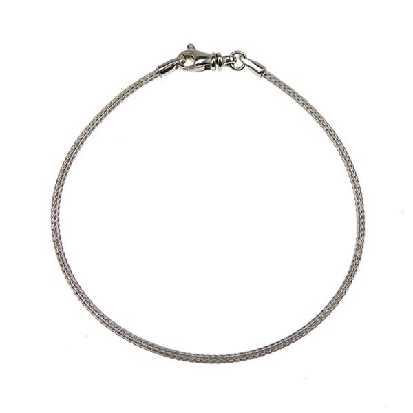 San - Link of joy Round Knitted Foxtail 925 Sterling Silver chain blank, model 80005