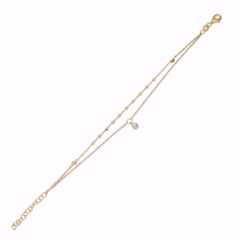 Guld & Sølv design Bracelet, model 81001/F