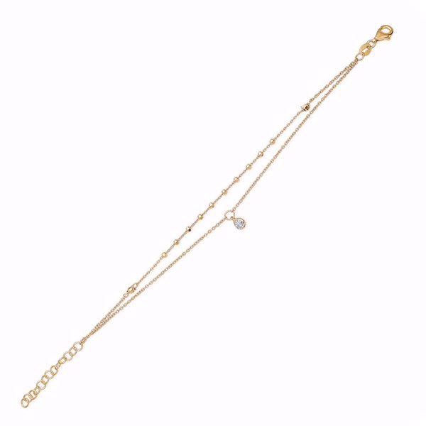 Guld & Sølv design Bracelet, model 81001/F