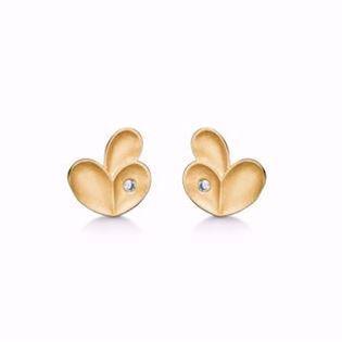 GSD Leafs 8 carat gold earrings frosted, model 8333-5-08