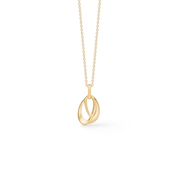 Guld & Sølv Design 8kt gold pendant with chain