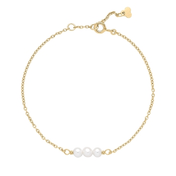 Lund Copenhagen pearl bracelet in 8 karat gold