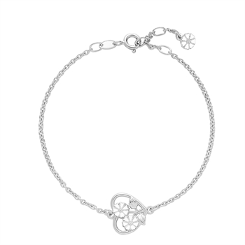 Marguerit Bracelet heart 3x5mm 925, 17-18-19cm