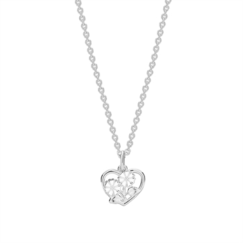 Marguerit Necklace heart 2 x 5 mm 925, 45-48cm