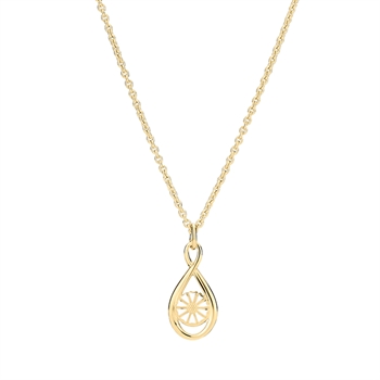 Marguerit Necklace infinity 1x7,5 gold plated 925 silver, 45-48cm