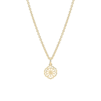 Lund Copenhagen Marguerit silhouette necklace gold plated sterling silver