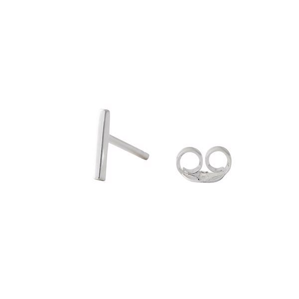 I - Beautiful Arne Jacobsen letter earring in silver, 7.5 mm - price is PR. PIECE.