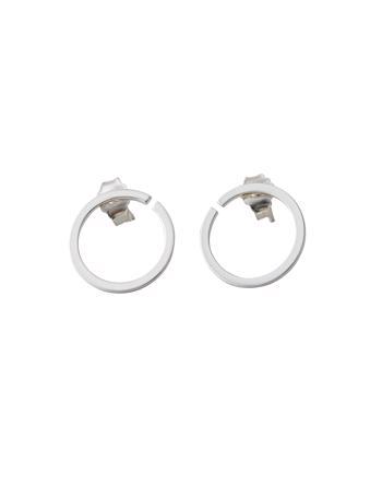 Silver Hoop earrings for pendant in 16 mm