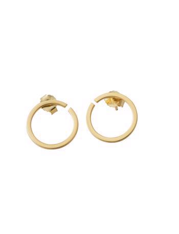 Gold plated Hoop earrings for pendant in 16 mm