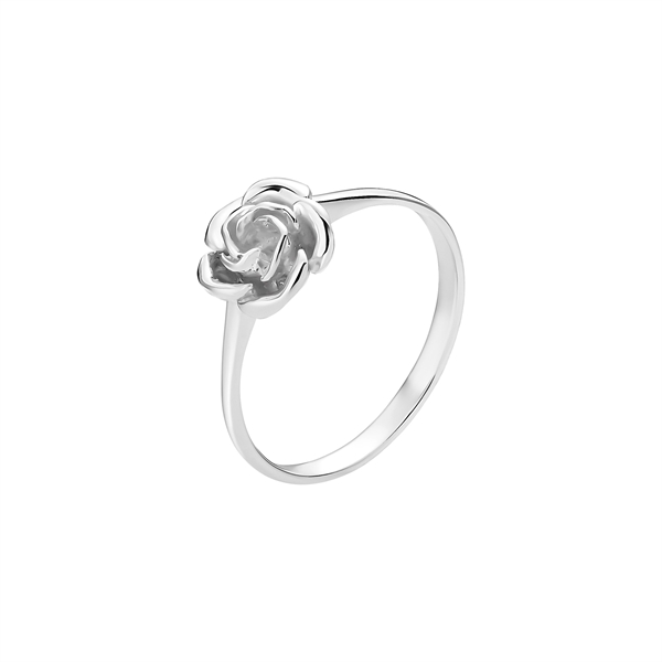 Ring rose 9x9mm sterling sølv