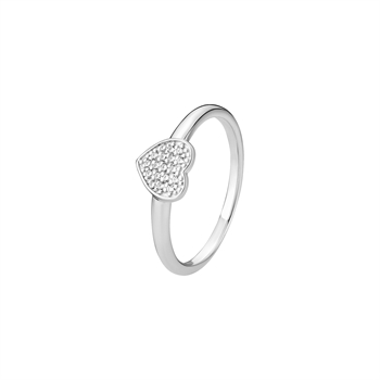 Ring heart 7x7mm zirconia 925,