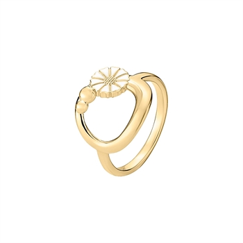 Lund Copenhagen Marguerit ring in gold plated sterling silver