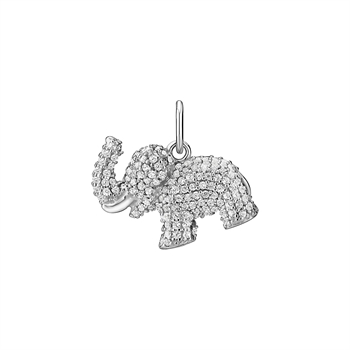 Lund Copenhagen elephant pendant in sterling silver with zirconia