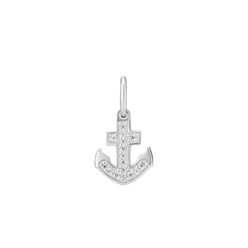 Pendant anchor zirconia 12x9mm 925,