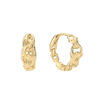 Lund Copenhagen Bismark creole earrings in gold-plated silver