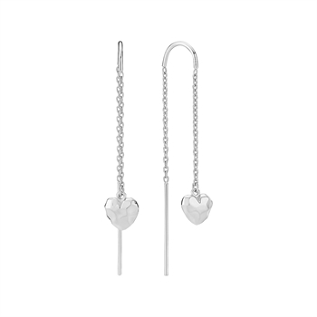 Lund Copenhagen sterling silver heart earrings