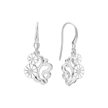 Marguerit Dangle Earrings filigree 7,5+5 mm 925,