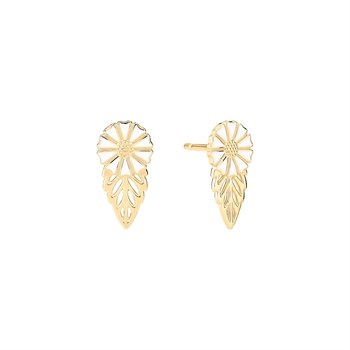 Lund Copenhagen Marguerit earrings 7.5mm gold-plated sterling silver