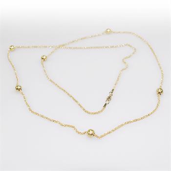 San - Link of joy Starlight Beads 925 sterling silver necklace gold plated, model 911