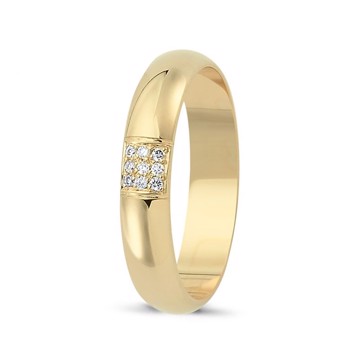 Nuran Love Sweet Love yellow gold Ladyring with 9 pcs diamonds Wesselton SI