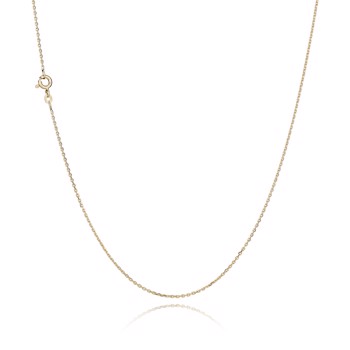 14 ct Anchor Facet Gold Necklace, 45 cm and 1.3 mm (thread 0.4 mm)